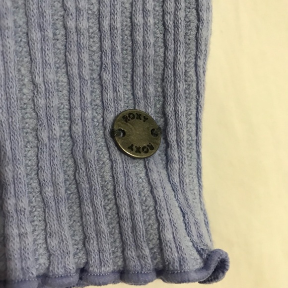 NWOT Roxy Purple Cotton Blend Rib Knit Tank Top L Cropped - Picture 4 of 6